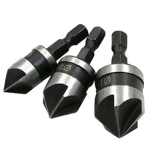 Hex shank hss countersink - 3x,