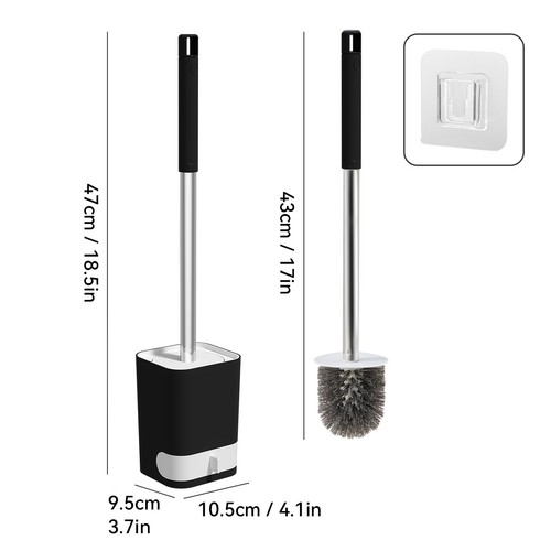 Wall mounted toilet brush long - wall,